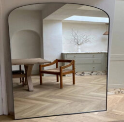 Jōbū Jobu Home - Black 120X95Cm Arched Wall Mirror - Steel Frame For Bedrooms, Hallways & Dressing Areas - Yoko - thumbnail 1