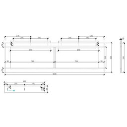 1700 Side Front Storage Bath Panel For Straight Baths Lockable Modern Mdf White - thumbnail 3