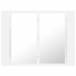 Berkfield Led Bathroom Mirror Cabinet White 60X12X45 Cm - thumbnail 9