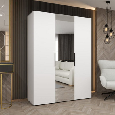 Arte White Marbella Ii Hinged Door Wardrobe 150Cm - Bright, Space-Enhancing Storage With Mirrored Door - image 1