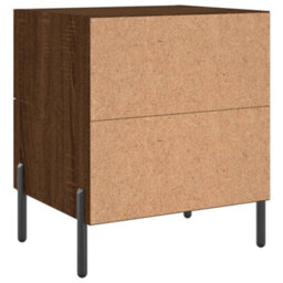 Berkfield Modern Bedside Cabinets 2 Pcs Brown Oak 40X35X47.5 Cm Engineered Wood - thumbnail 9