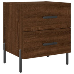 Berkfield Modern Bedside Cabinets 2 Pcs Brown Oak 40X35X47.5 Cm Engineered Wood - thumbnail 5