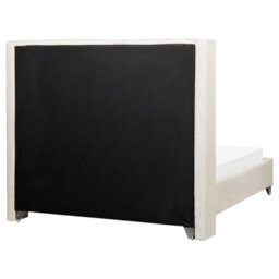 Beliani Bed Velvet Lubbon 140 X 200 Cm (Eu Double) Off-White - thumbnail 5