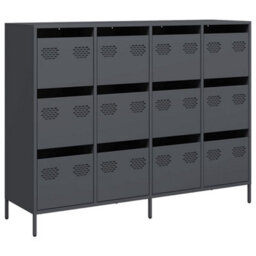 Berkfield Sideboard Anthracite 135X39X103.5 Cm Cold-Rolled Steel - thumbnail 2