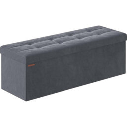 Songmics Ottoman Bench, Extra-Long Storage Solution With Folding Top, Slate Grey - thumbnail 7