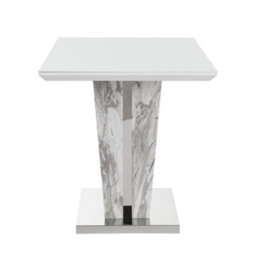 Furniture in Fashion Memphis Large Dining Table In Filo Marble Effect With Glass Top - thumbnail 4