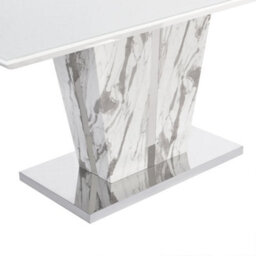 Furniture in Fashion Memphis Large Dining Table In Filo Marble Effect With Glass Top - thumbnail 7