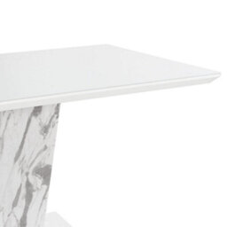 Furniture in Fashion Memphis Large Dining Table In Filo Marble Effect With Glass Top - thumbnail 5