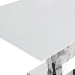 Furniture in Fashion Memphis Large Dining Table In Filo Marble Effect With Glass Top - thumbnail 6
