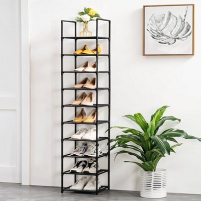 Breeins Rectangular 10 Tier Non-Woven Detachable Steel Frame High Shoe Rack - image 1