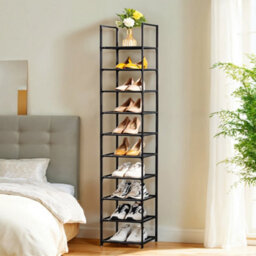 Breeins Rectangular 10 Tier Non-Woven Detachable Steel Frame High Shoe Rack - thumbnail 2