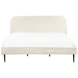 Beliani Bed Corduroy Flayat 180 X 200 Cm (Eu Super King) Off-White - thumbnail 6