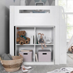Save On Goods UK White Mid Sleeper Bunk Bed Storage,chest Drawers,shelves,cupboard, Kids, Childrens Bunkbed - thumbnail 3