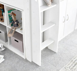 Save On Goods UK White Mid Sleeper Bunk Bed Storage,chest Drawers,shelves,cupboard, Kids, Childrens Bunkbed - thumbnail 5