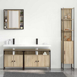 Walplus Bathroom Furniture Set 4 Pcs Sonoma Oak 33 X 33 X 185.5 Cm - thumbnail 4