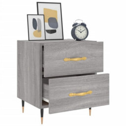 Berkfield Bedside Cabinets 2 Pcs Grey Sonoma 40X35X47.5 Cm Engineered Wood - thumbnail 4