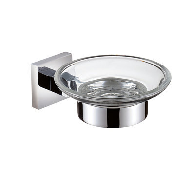 Bristan Sq Dish C Square Soap Dish Brass Chrome Plated