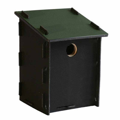 Buttercup Farm Eco Small Bird Box With 25mm Hole - Recycled Ldpe Plastic/wood - L17 X W17 X H26 Cm - image 1