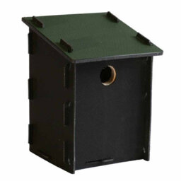 Buttercup Farm Eco Small Bird Box With 25mm Hole - Recycled Ldpe Plastic/wood - L17 X W17 X H26 Cm