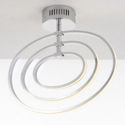 Luminosa Lighting Luminosa Avali Led Semi Flush Light Chrome Plate & White Acrylic - thumbnail 3