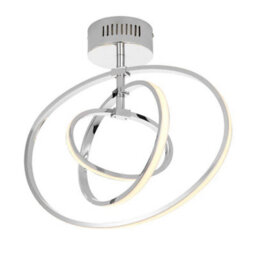 Luminosa Lighting Luminosa Avali Led Semi Flush Light Chrome Plate & White Acrylic