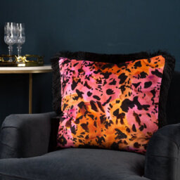 Paoletti Colette Satin Fringed Polyester Filled Cushion - thumbnail 5