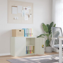 Berkfield File Cabinet Light Grey 90X40X70 Cm Steel - thumbnail 1