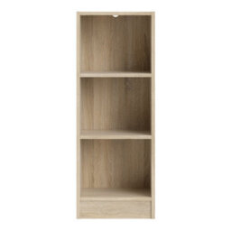 Furniture To Go Basic Low Narrow Bookcase (2 Shelves) In Oak - thumbnail 2