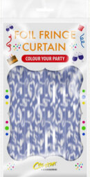 Netagon Shimmer Tinsel Curtain Reindeer Christmas Tree Design 3M X 1M Blue - thumbnail 2