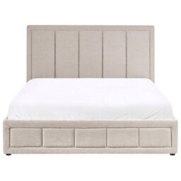Beliani Ottoman Bed Chenille Quiberon 160 X 200 Cm (Eu King Size) Taupe - thumbnail 5