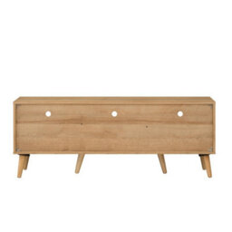 Swish Furniture Manila Oak & Rattan 3 Drawer Tv Unit Stand Cabinet Living Room Storage Furniture Media Unit - thumbnail 6