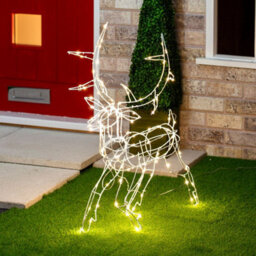 The Christmas Workshop Light-Up Prancing Reindeer / Outdoor Decoration With 110 Warm White Led Lights - thumbnail 5
