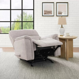 Xample True Innovations Hayden Beige Fabric Manual Recliner Chair, Rocking Motion, Padded Arms, Bustle Back, Pocket Coil Seat - thumbnail 3