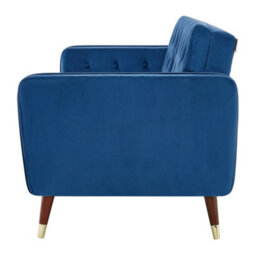 Bravich Victoria Sofa Bed 3 Seater Velvet Click Clack - Dark Blue - thumbnail 7