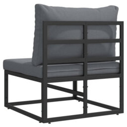 Walplus Outdoor Furniture With Cushion With Pillow Black Aluminium - thumbnail 7