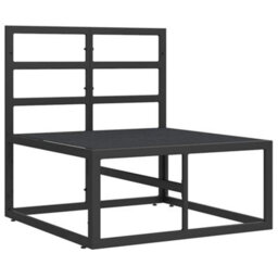 Walplus Outdoor Furniture With Cushion With Pillow Black Aluminium - thumbnail 4