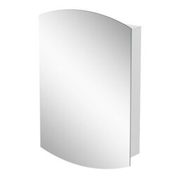 Affine Bathroom Single Door Mirror Stainless Steel Square Edge Modern Cabinet 400X600mm - thumbnail 6