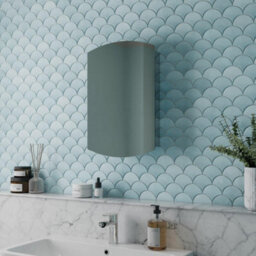 Affine Bathroom Single Door Mirror Stainless Steel Square Edge Modern Cabinet 400X600mm - thumbnail 2