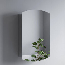 Affine Bathroom Single Door Mirror Stainless Steel Square Edge Modern Cabinet 400X600mm - thumbnail 1
