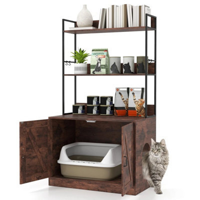 Modern Cat Litter Box Enclosure Hidden Cat Washroom Cabinet - image 1
