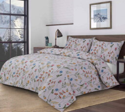 Homes & Linen Eloise Printed Microfiber 4 Piece Bedding Set Duvet Cover Fitted Sheet And Pillowcases - thumbnail 1