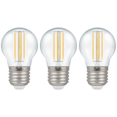Crompton Lamps Led Golfball 4.5W E27 Harlequin Ip65 Cool White Clear (3 Pack) - image 1