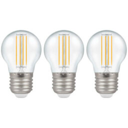 Crompton Lamps Led Golfball 4.5W E27 Harlequin Ip65 Cool White Clear (3 Pack) - thumbnail 1