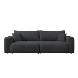 Sofa Bed With Storage Modern Velour Upholstery, Stylish And Functional By Furyn Graphite - thumbnail 3