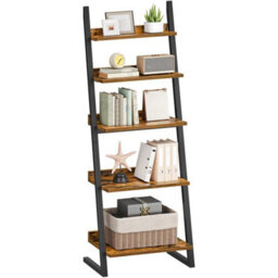 5Tier Ladder Shelf Bookcase Bookshelf Corner Storage Shelf Display Organizer - thumbnail 5