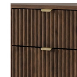 Desk Computer Workstation Tireno Okapi Walnut Laminated Wood Mdf Grooved Drawer Fronts Modern Home Office Study Writing Table - thumbnail 4
