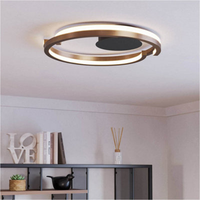 Loops Stylish Modern Bronze And Black Led Ceiling Light For Indoor Spaces - image 1