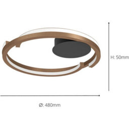 Loops Stylish Modern Bronze And Black Led Ceiling Light For Indoor Spaces - thumbnail 4