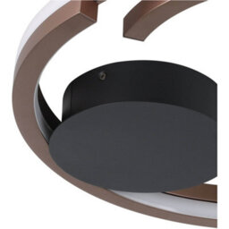 Loops Stylish Modern Bronze And Black Led Ceiling Light For Indoor Spaces - thumbnail 5