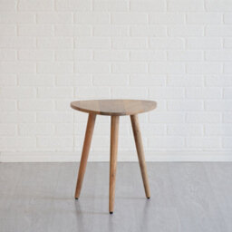 MH London Tora Triangle Solid Wood Side Table Living Room Side Table Bedside Natural Wooden End Table - thumbnail 3